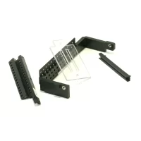 Plastic fabrication of black custom plastic brackets