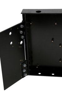custom telecommunciations Enclosure assembly with hinges and fasteners
