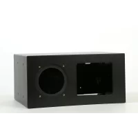 Custom fabricated speaker housing with LCD Cutout