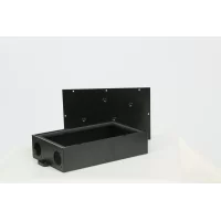 Plastic electronic enclosure with screw down lid with gasket